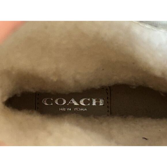 Coach Winter White Sparrow Quilted Waterproof Winter Snow Boots Womens 9.5 - Picture 11 of 14